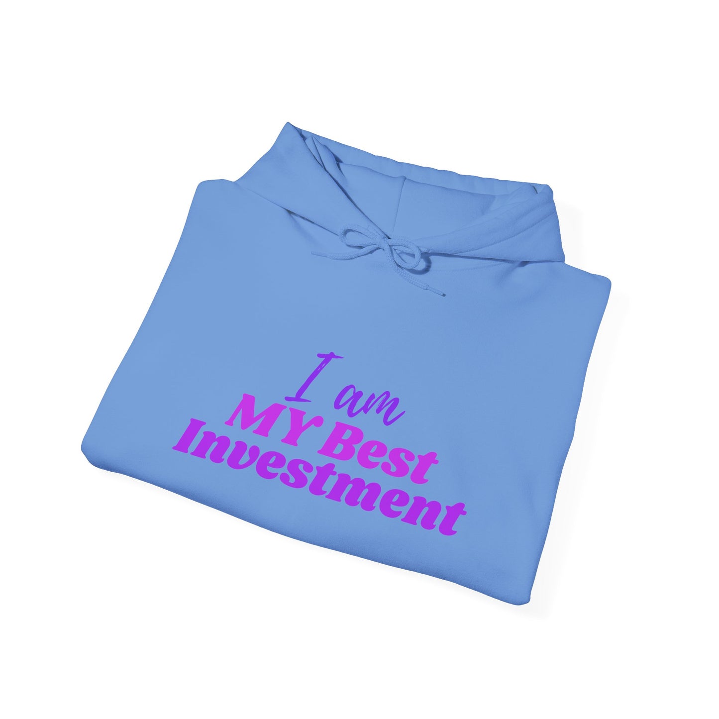 "I Am MY Best Investment" Hoodie - Unisex Heavy Blend Sweatshirt, Inspirational Gift, Positive Vibes, Relaxed Fit, Cozy Wear