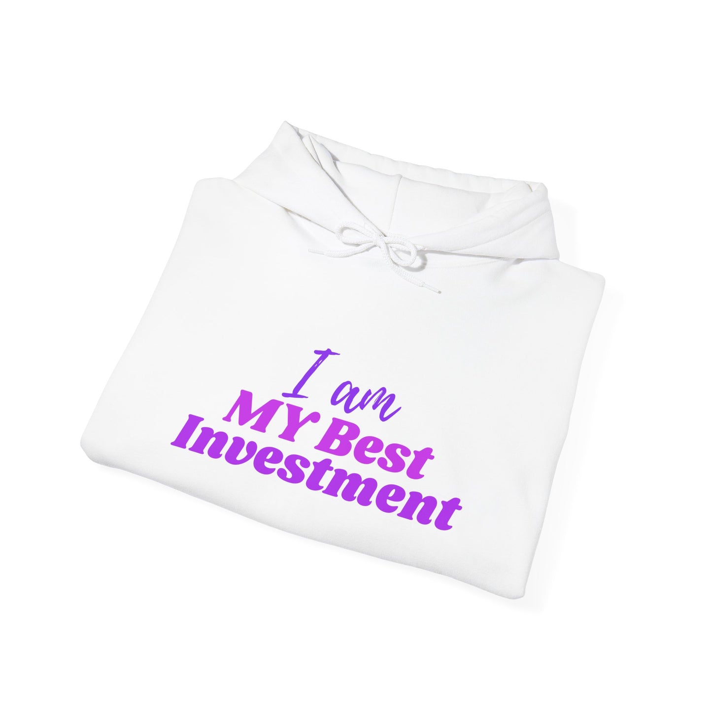 "I Am MY Best Investment" Hoodie - Unisex Heavy Blend Sweatshirt, Inspirational Gift, Positive Vibes, Relaxed Fit, Cozy Wear