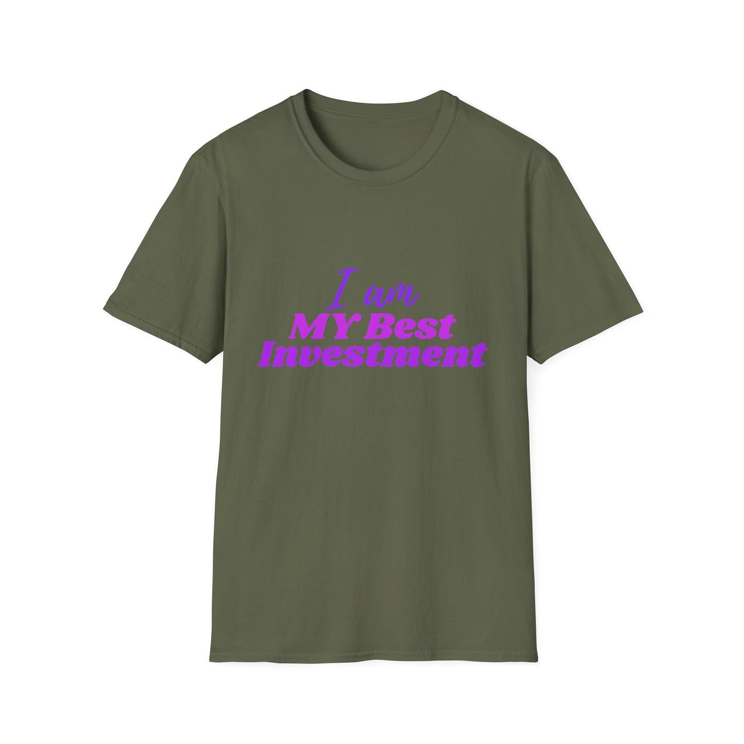 "I Am My Best Investment"; Empowering Investment Quote T-Shirt, Motivational Tee, Confidence Apparel, Gift for Self-Love, Casual Everyday Wear