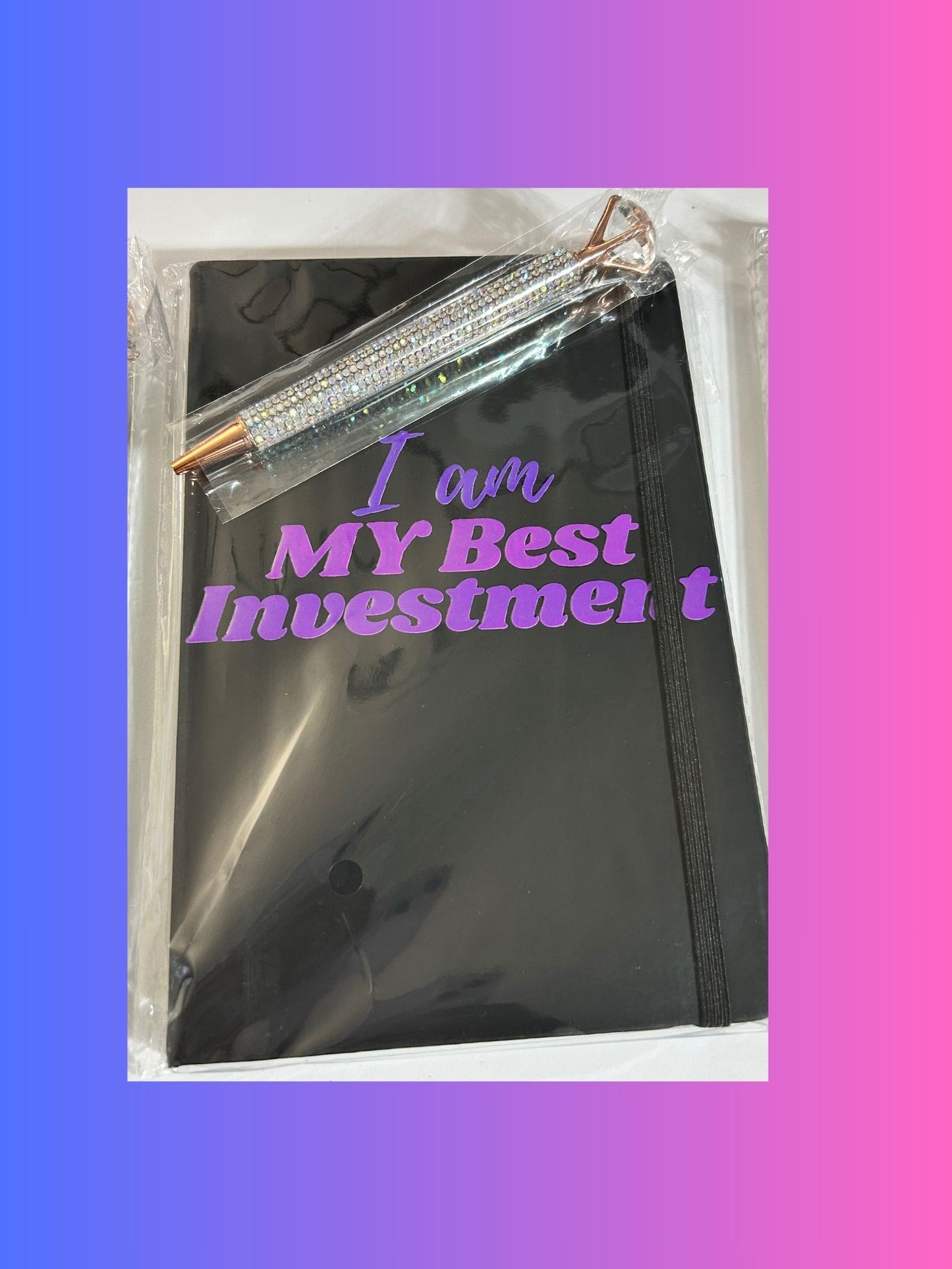 Journal & Sparkly Glitter Pen Set