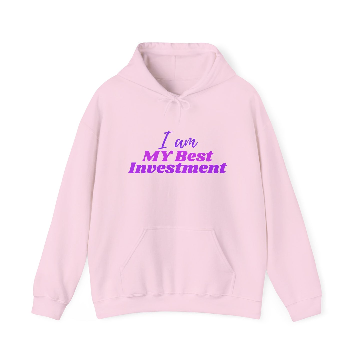 "I Am MY Best Investment" Hoodie - Unisex Heavy Blend Sweatshirt, Inspirational Gift, Positive Vibes, Relaxed Fit, Cozy Wear
