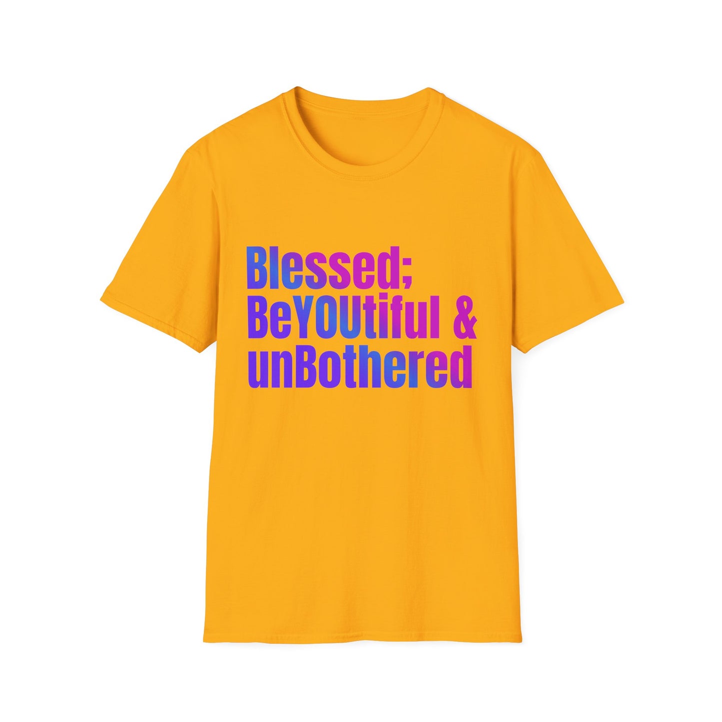 Inspirational Quote T-Shirt - "Blessed; BeYOUtiful & unBothered" | Motivational Gift for Self-Love, Mental Health Awareness, Birthday Gift, [...]