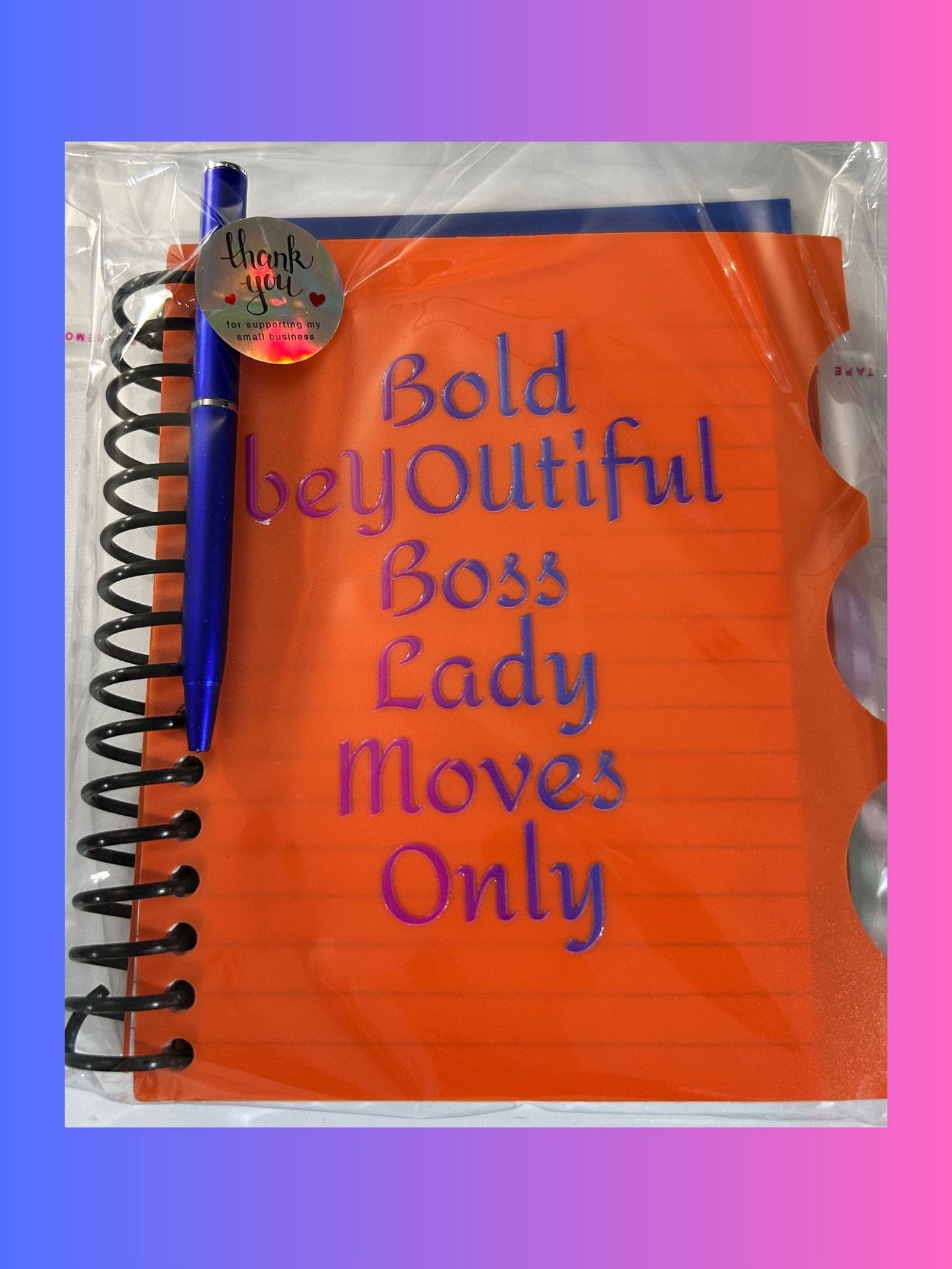 LIMITED TIME: Mini Motivational Bundle - 5-Section Tab Journal & Mini Pen