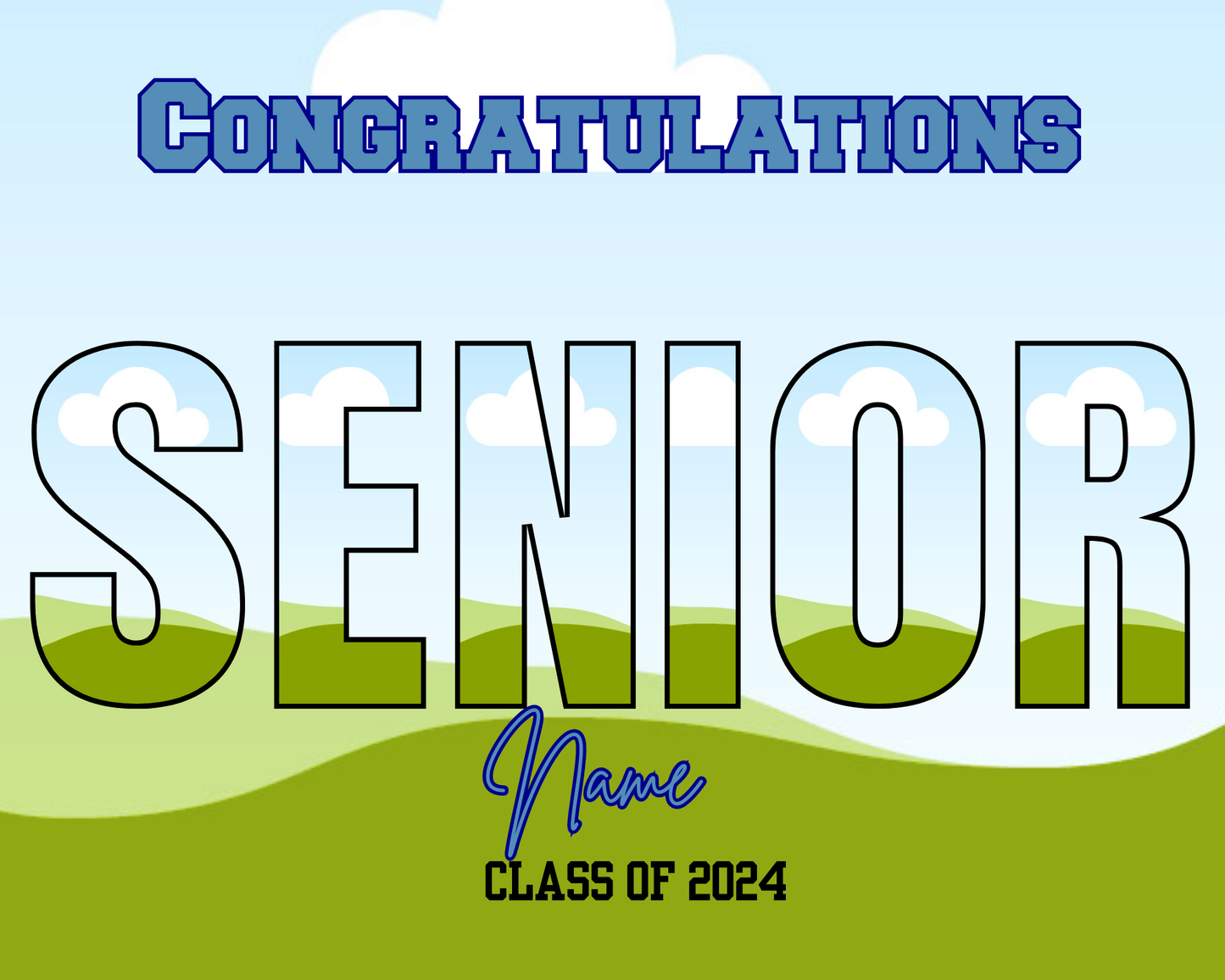 DIGITAL PRODUCT- EDITABLE Congratulations SENIOR TEMPLATE