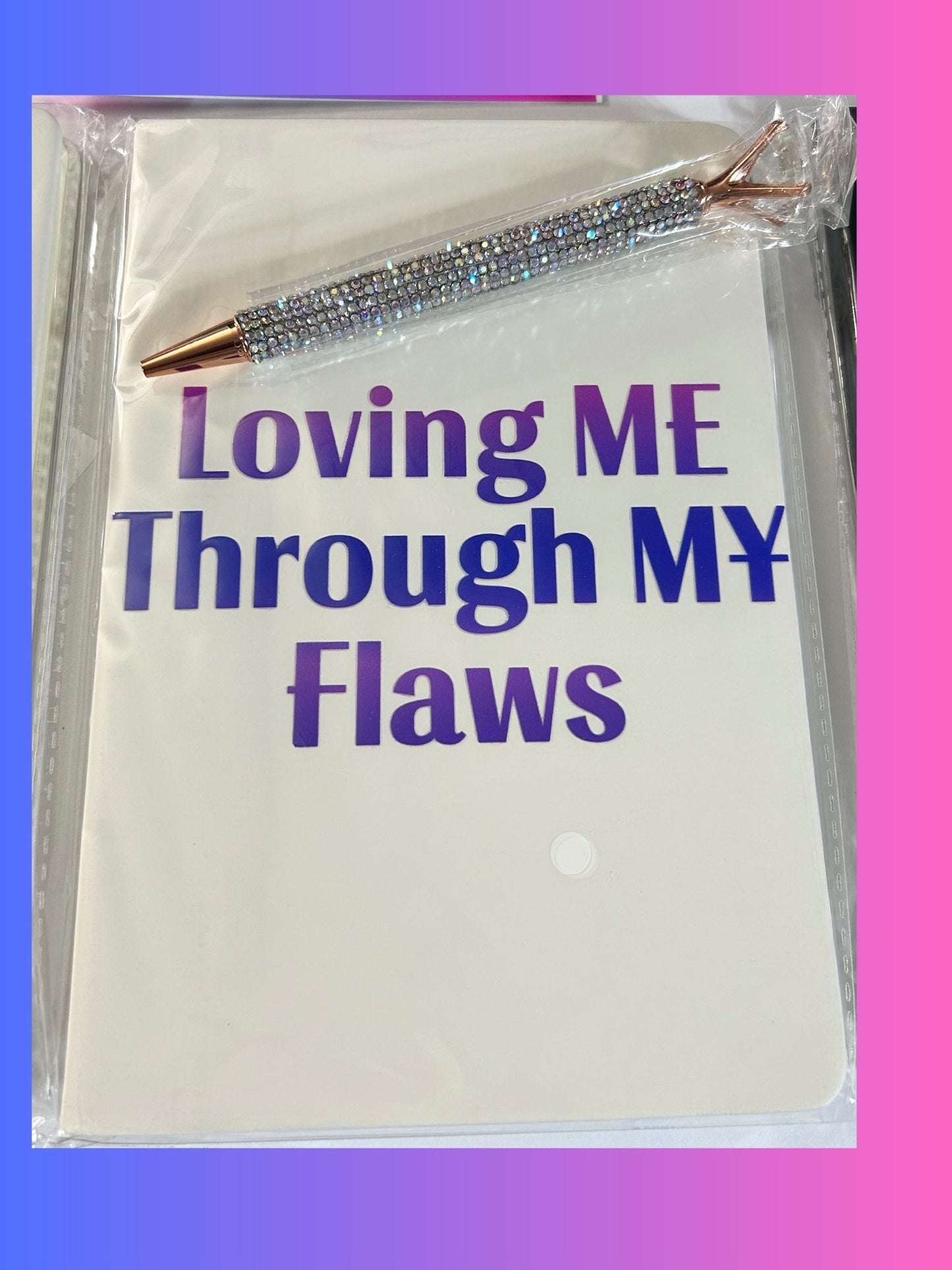 Journal & Sparkly Glitter Pen Set