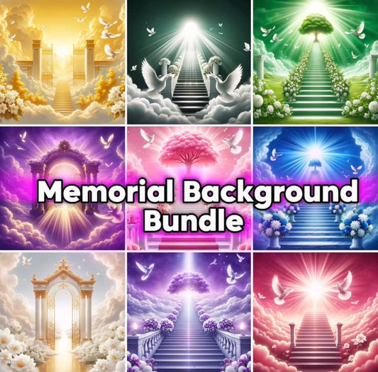 DIGITAL OR CUSTOM PRODUCT- Memorial Backgrounds Digital Download
