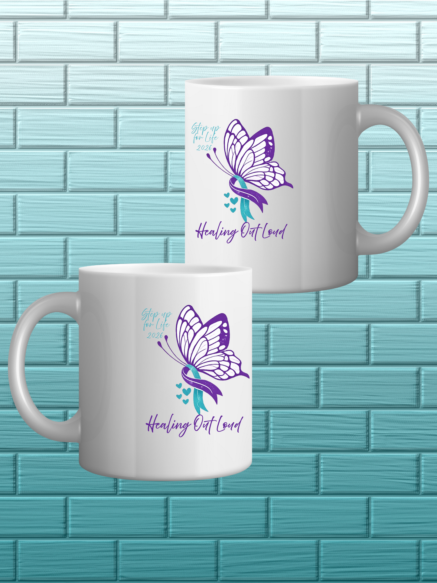 Step Up for Life 2026 Fundraiser Coffee Cup Set